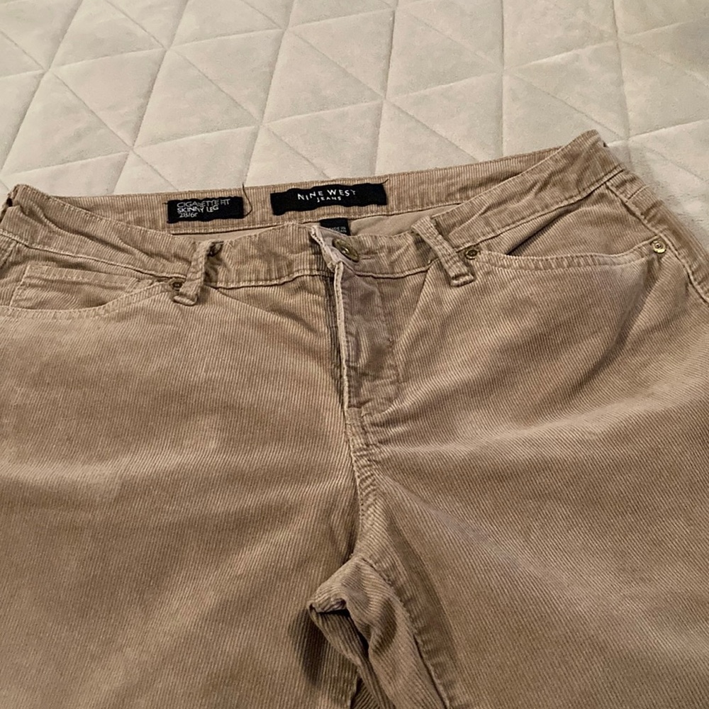 Nine West Tan Cigarette Pants